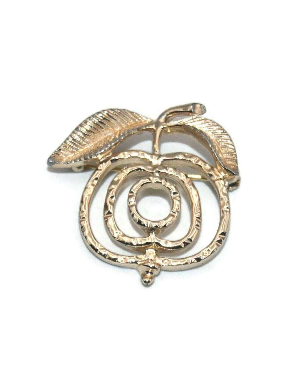 Vintage Sarah Coventry Gold Tone Apple Brooch. SARAH Hallmark.